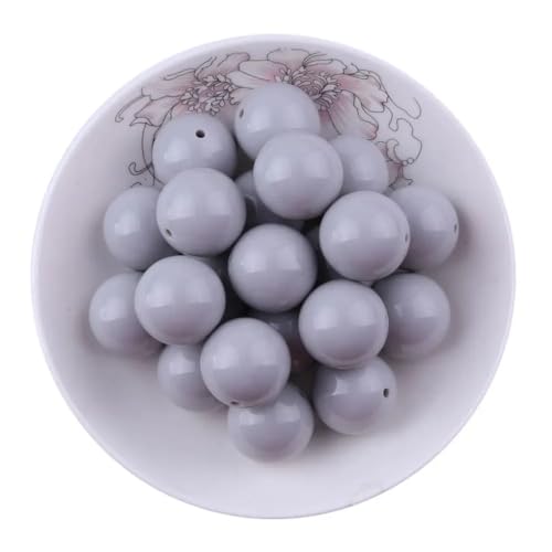 Perlenschmuck, Acrylperlen, klobige, massive Perlen, Halsketten, Schmuckherstellung, handgefertigt, DIY, S4, Hellgrau, 16 mm, 200 Stück, 200 Stück Perlenschmuck, Acrylperlen, klobige, massive Perlen, Halsketten, Schmuckherstellung, handgefertigt, DIY, S4, Hellgrau, 16 mm, 200 Stück, 200 Stück von Generisch