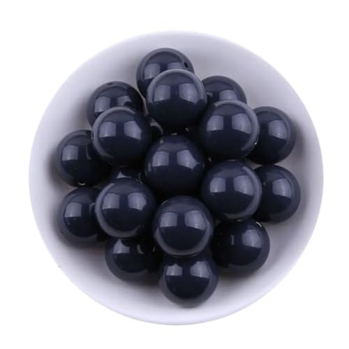 Perlenschmuck, Acrylperlen, klobige, massive Perlen, Halsketten, Schmuckherstellung, handgefertigt, DIY, S5, blaue Tinte, 14 mm, 300 Stück, 20 mm, 100 Stück Perlenschmuck, Acrylperlen, klobige, massive Perlen, Halsketten, Schmuckherstellung, handgefertigt, DIY, S5, blaue Tinte, 14 mm, 300 Stück, 20 mm, 100 Stück von Generisch