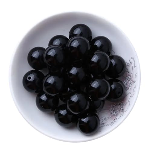 Perlenschmuck, Acrylperlen, klobige, massive Perlen, Halsketten, Schmuckherstellung, handgefertigt, DIY, S6, Schwarz, 10 mm, 850 Stück, 20 mm, 100 Stück Perlenschmuck, Acrylperlen, klobige, massive Perlen, Halsketten, Schmuckherstellung, handgefertigt, DIY, S6, Schwarz, 10 mm, 850 Stück, 20 mm, 100 Stück von Generisch