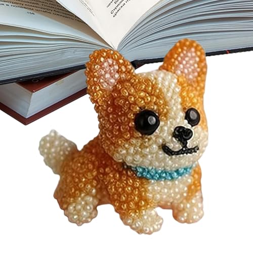 Perlenstickerei-Set | Dreidimensionales Perlenstickerei-Set mit einem Hundedesign | Komplettes Bastelset Zubehör Für Zuhause Jugendliche Mädchen Frauen Enthusiasten von Generisch
