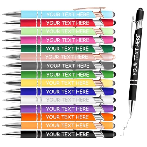 Personalisierbarer Kugelschreiber,10-100 Stück Kugelschreiber mit Touchpen Kugelschreiber mit Gravur Druckkugelschreiber Set, Druckkugelschreiber mit Wunschtext & Logo, Für Business, Büro, Schule unw Personalisierbarer Kugelschreiber,10-100 Stück Kugelschreiber mit Touchpen Kugelschreiber mit Gravur Druckkugelschreiber Set, Druckkugelschreiber mit Wunschtext & Logo, Für Business, Büro, Schule unw von Generisch