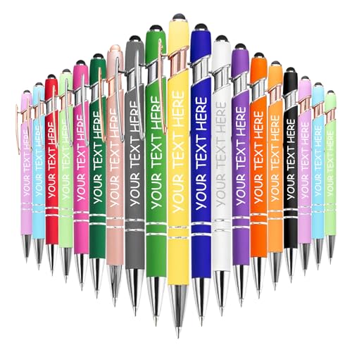 Personalisierbarer Kugelschreiber,10-100 Stück Kugelschreiber mit Touchpen Kugelschreiber mit Gravur Druckkugelschreiber Set, Druckkugelschreiber mit Wunschtext & Logo, Für Business, Büro, Schule unw Personalisierbarer Kugelschreiber,10-100 Stück Kugelschreiber mit Touchpen Kugelschreiber mit Gravur Druckkugelschreiber Set, Druckkugelschreiber mit Wunschtext & Logo, Für Business, Büro, Schule unw von Generisch