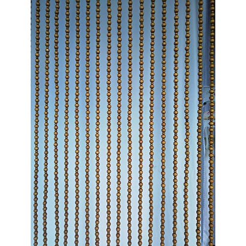 Personalisierbarer Perlenvorhang, Raumteiler – rustikale Holzpaneele, hängende Schnüre für Wohnzimmer und Schrank, Dekoration (41 Stränge, 110 cm x 200 cm) von Generisch