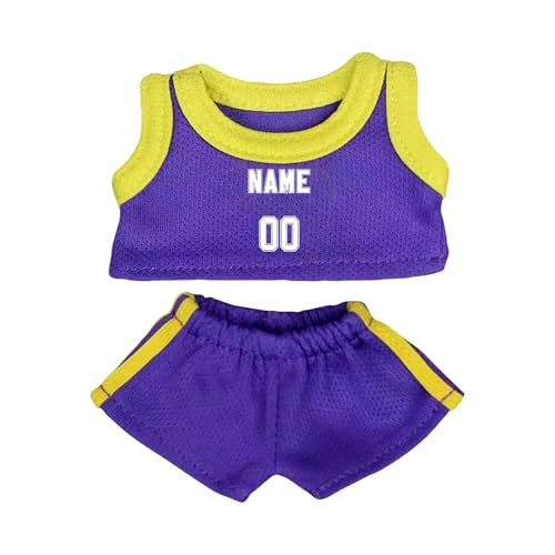 Personalisierte Kleidung mit Nummern Name für 15-17 cm labubu – DIY Outfit Set weiches Puppen-Kleidungsset, elastisch & detailreich, Plüschtier-Bekleidung (C) von Generisch