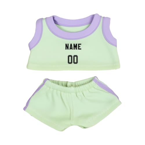 Personalisierte Kleidung mit Nummern Name für 15-17 cm labubu – DIY Outfit Set weiches Puppen-Kleidungsset, elastisch & detailreich, Plüschtier-Bekleidung (J) von Generisch