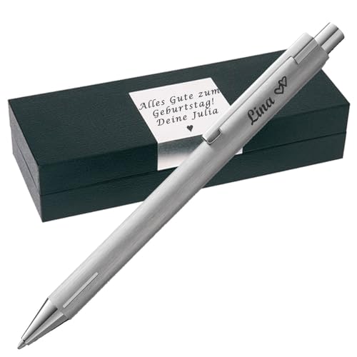 Personalisierter LAMY econ brushed Kugelschreiber 240 mit Geschenkbox inklusive Gravur Symbolr gravierbar PS146 von Generisch