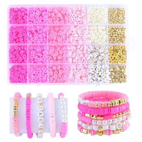 Personalisiertes Tonperlen-Armband-Set, DIY-Perlen-Polymer-Perlen zur Herstellung von Freundschaftsschmuck, Charms, Geschenken Personalisiertes Tonperlen-Armband-Set, DIY-Perlen-Polymer-Perlen zur Herstellung von Freundschaftsschmuck, Charms, Geschenken von Generisch