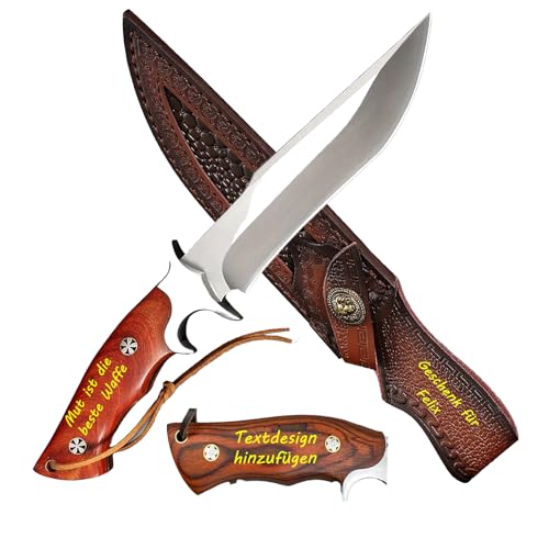 Personalisiertes gerades Messer Messer mit eigener Unterschrift Messer zum Gravieren Messergeschenk für Jungen und von Generisch
