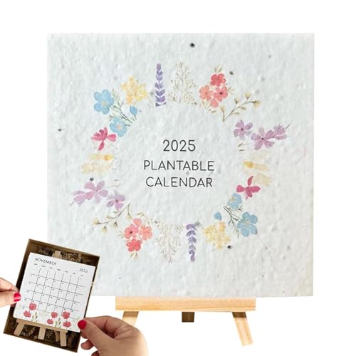 Pflanzbarer Kalender 2025 Wandkalender, Plan-tura Einpflanzbarer Kalender 2025, Pflanzkalender Mit Staffelei, Biologisch Abbaubarer Sprossen Seed Papierkalender, Für Die Heimbüro Dekoration Pflanzbarer Kalender 2025 Wandkalender, Plan-tura Einpflanzbarer Kalender 2025, Pflanzkalender Mit Staffelei, Biologisch Abbaubarer Sprossen Seed Papierkalender, Für Die Heimbüro Dekoration von Generisch