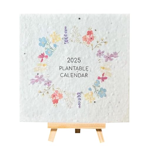 Pflanzbarer Saatkalender 2025, Recyceltem Saatpapier Tischkalender Mit Staffelei, Pflanzbarer 12-Monats-Kalender, Ästhetischer Kreativer Kalender Für Die Heimschule Pflanzbarer Saatkalender 2025, Recyceltem Saatpapier Tischkalender Mit Staffelei, Pflanzbarer 12-Monats-Kalender, Ästhetischer Kreativer Kalender Für Die Heimschule von Generisch
