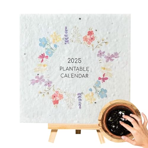 Pflanzbarer Samen Kalender 2025 | Lustiger Saatgut Tischkalender 2025 | Neuartiger Familienkalender Saatkalender 2025 mit Staffelei | Monatlicher Einpflanzbarer Kalender Planer für Home Deko Pflanzbarer Samen Kalender 2025 | Lustiger Saatgut Tischkalender 2025 | Neuartiger Familienkalender Saatkalender 2025 mit Staffelei | Monatlicher Einpflanzbarer Kalender Planer für Home Deko von Generisch