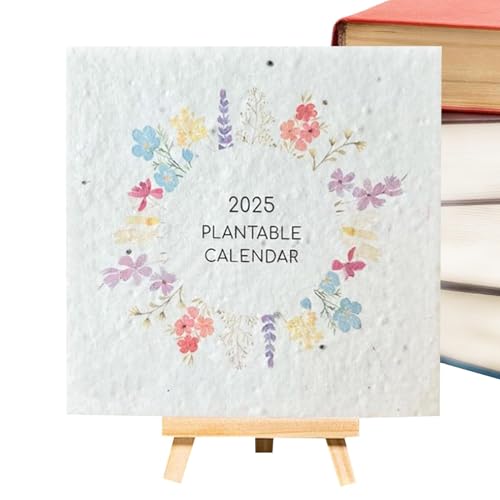 Pflanzbarer Samenkalender 2025 – Wandkunst-Blumen-Kalender 2025 mit Staffelei, 12 Monate, pflanzbarer Schreibtisch-Kalender 2025, wachsende Pflanzen, Grünpflanzen, Familienplaner, Organizer für Büros, Pflanzbarer Samenkalender 2025 – Wandkunst-Blumen-Kalender 2025 mit Staffelei, 12 Monate, pflanzbarer Schreibtisch-Kalender 2025, wachsende Pflanzen, Grünpflanzen, Familienplaner, Organizer für Büros, von Generisch