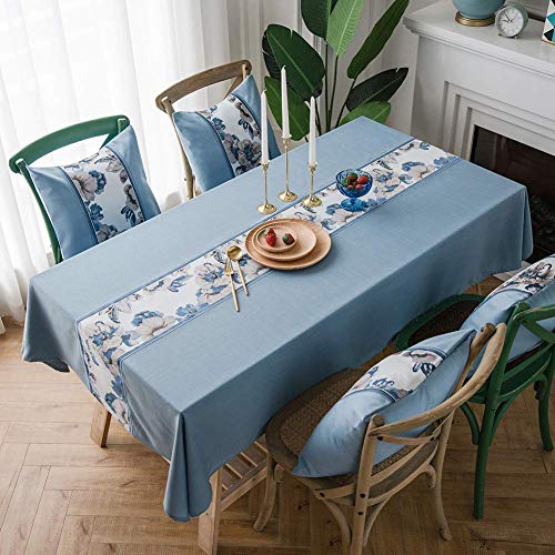 Pflegeleichte, langlebige Tischdecke, 120 x 240 cm, perfekt für Café, Buffet und Partys, Blau von Generisch
