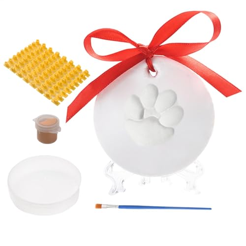 Pfotenabdruck-Set Für Hunde,Modelliermasse Mit Pfotenabdruck Aus Ton, Bastelset Für Dekoration Aus Ton,3D Gipsabdruck Gedenkabdruck Eines Haustiers Zum Selbermachen Hundepfotenabdruck-Set Für Zuhau Pfotenabdruck-Set Für Hunde,Modelliermasse Mit Pfotenabdruck Aus Ton, Bastelset Für Dekoration Aus Ton,3D Gipsabdruck Gedenkabdruck Eines Haustiers Zum Selbermachen Hundepfotenabdruck-Set Für Zuhau von Generisch