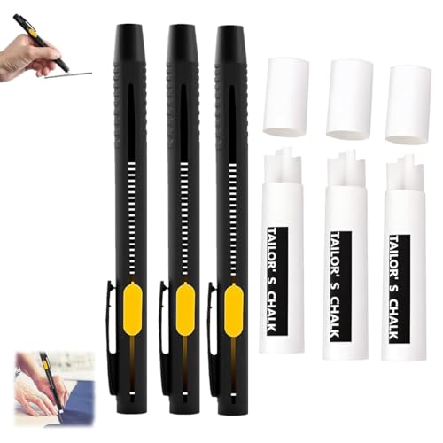 Pickelect Heat Erasable Fabric Marker for Sewing,Washable Heat Erasable Pens for Fabric,Heat-erasable fabric marker,Washable refill DIY chalk for quilting,embroidery,cotton,and knit fabrics (3) von Generisch