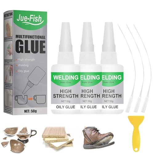 Pickelect Welding Hochfester öLkleber, Beyond Draw Glue, Multifunktionaler Und Universeller Superkleber, Starker Kunststoff, Mighty Instant FüR Harzkeramik (3pcs) von Generisch