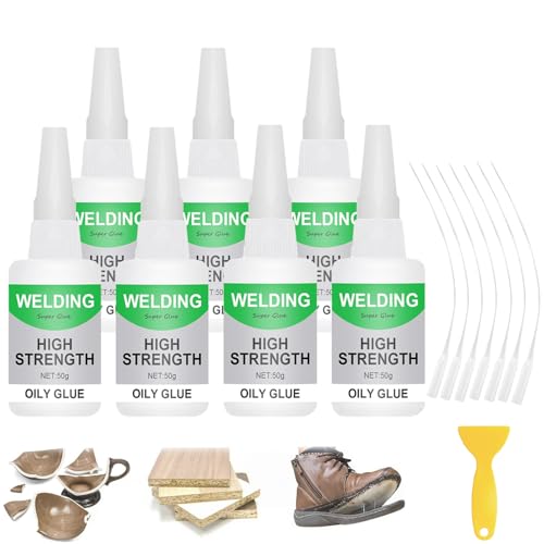 Pickelect Welding Hochfester öLkleber, Beyond Draw Glue, Multifunktionaler Und Universeller Superkleber, Starker Kunststoff, Mighty Instant FüR Harzkeramik (7pcs) von Generisch