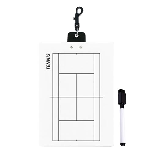 Pickleball Klemmbrett - Transparentes Klemmbrett | Tennis Coaching Klemmbrett | Bohrbrett für Ballsport | Badminton Strategie Board Doppelseitig, Ballsport Whiteboard für Training von Generisch