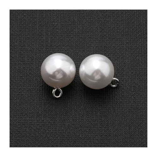 Pilzperlen-Kunststoffknöpfe, 1–10 Stück, Gold/Silber, für Kleidung, Nähen, DIY-Dekor(01,5pcs 10mm) von Generisch