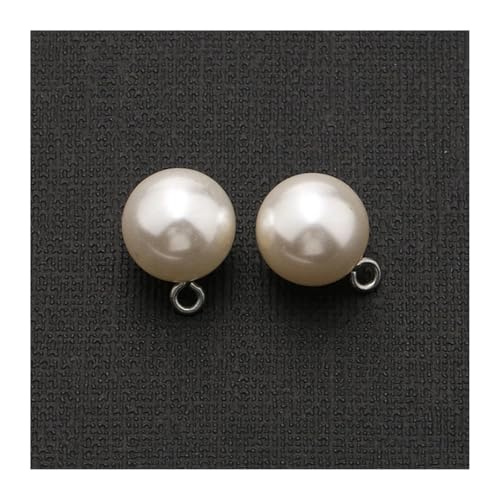 Pilzperlen-Kunststoffknöpfe, 1–10 Stück, Gold/Silber, für Kleidung, Nähen, DIY-Dekor(02,10pcs 8mm) von Generisch