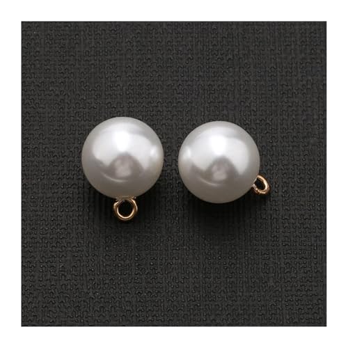 Pilzperlen-Kunststoffknöpfe, 1–10 Stück, Gold/Silber, für Kleidung, Nähen, DIY-Dekor(03,5pcs 9mm) von Generisch