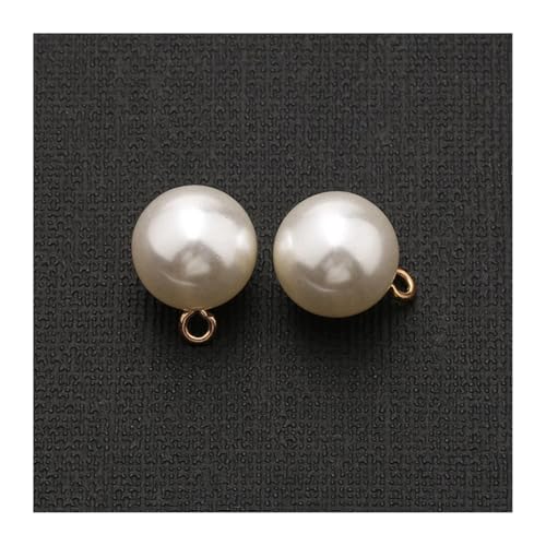 Pilzperlen-Kunststoffknöpfe, 1–10 Stück, Gold/Silber, für Kleidung, Nähen, DIY-Dekor(04,10pcs 20mm) von Generisch