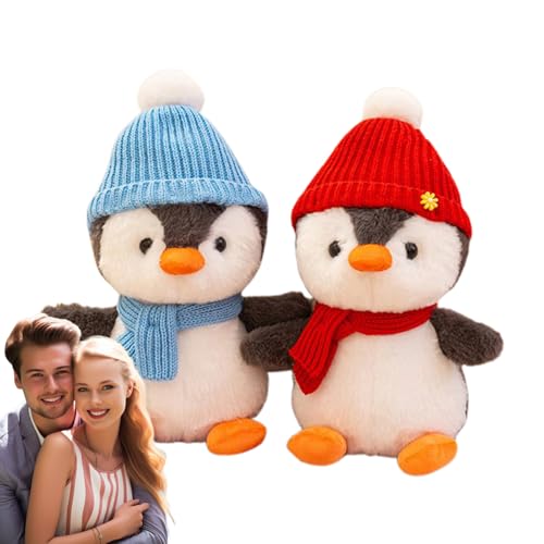Pinguin Plüsch Kuschelpuppe Set für Paare Entzückende Stofftiere für Schlafenszeit Hochzeit Zimmer Geburtstag Weihnachten Geeignet für Kinder Mädchen von Generisch