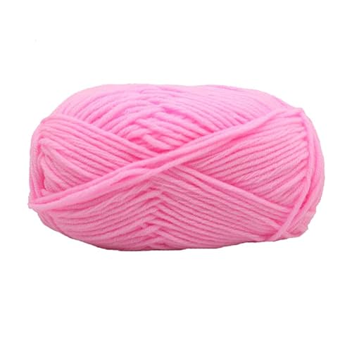 Pink & Purple Serie – 1 Rolle, 50 g/Rolle, 5-lagig, Häkeln, Stricken, Milch-Baumwollgarn für Bastelarbeiten, Handarbeitsprojekte (dunkelrosa) von Generisch