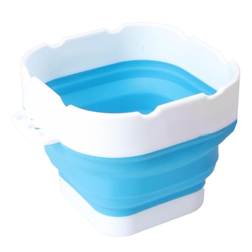 Pinselreiniger – 1,2 l Farbwasserbecher, zusammenklappbarer Pinsel-Wascheimer, tragbarer und platzsparender Pinsel-Reiniger, multifunktionaler Malhalter, Wasserbecher für Aquarell-, Ölgemälde von Generisch