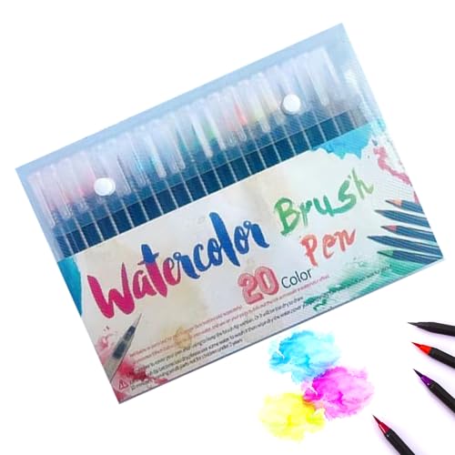 Pinselstifte,Aquarell Pinselstifte Lettering Set | Bunte Tinte Färbepinsel für Kinder Schriftgestaltung Malen Tagebuch Reise Anfänger Schule Kalligraphie Erwachsene Pinselstifte,Aquarell Pinselstifte Lettering Set | Bunte Tinte Färbepinsel für Kinder Schriftgestaltung Malen Tagebuch Reise Anfänger Schule Kalligraphie Erwachsene von Generisch
