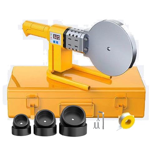 Pipe Fusion Schweißgerät mit Verbrühungsschutz-Stromkabel, konstante Temperaturregelung, inklusive 3 Schneidköpfen für effiziente Schweißvorgänge von Generisch