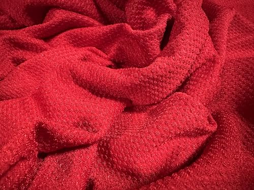 Piqué-Jersey-Stoff, glitzernd, Meterware, einfarbig, Rot Piqué-Jersey-Stoff, glitzernd, Meterware, einfarbig, Rot von Generisch