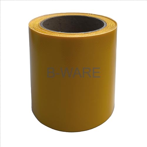 Planen-Reparatur-Klebeband – B Ware, Winterware unter 13°C lagern und verarbeiten – Reparaturband verschiedenen Größen selbstklebend für LKW-Plane, PVC-Plane, Markise, Zelt (Gelb, 10 cm x 5m) von Generisch
