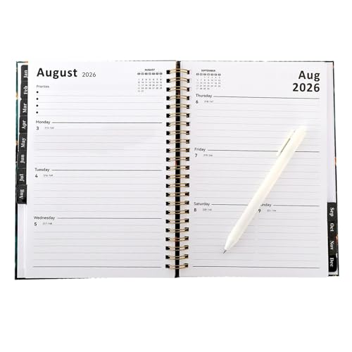 Planer Buch 2026 – A5 Ringbuch Wochennotizbuch für organisierte Terminplanung, tragbares Design mit nachfüllbarer Funktion, Tagebuchplaner für Zuhause, Klassenzimmer, Arbeit, Meetings, Business, 21,6 von Generisch
