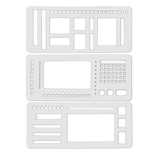 Planner Stencil Templates, Scrapbooking Record Tools, 5.12x1.97in Drawing Stencil Set, Versatile Multi Media Use for Students, Kids, Teens, Adults, Creative, Journalers von Generisch