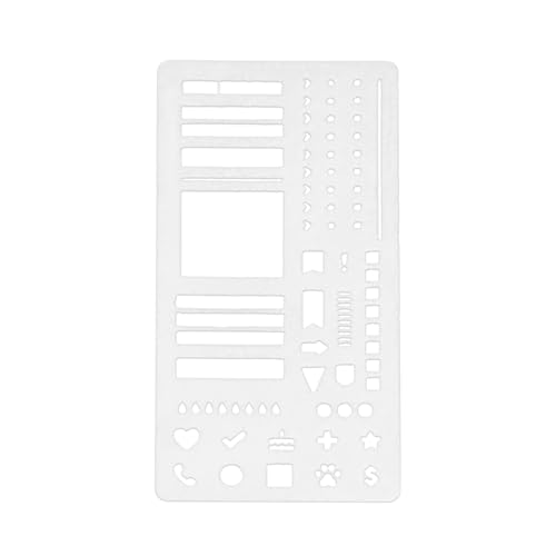 Planner Stencils, Drawing Ruler Accessories For Crafts, Calendar Templates, Diary Lists Dotted Scrapbook Stamps Planning Bookmark Banners Habit Tracker von Generisch