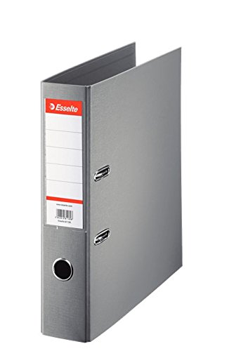 Plastik Ordner Standard, DIN A4, 75 mm (Breit 75 mm, Grau, 10er Pack) von Generisch