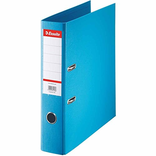 Plastik Ordner Standard, DIN A4, 75 mm (Breit 75 mm, Hellblau, 10er Pack) von Generisch