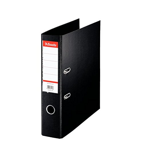 Plastik Ordner Standard, DIN A4, 75 mm (Breit 75 mm, Schwarz, 10er Pack) von Generisch