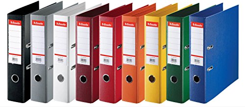 Plastik Ordner Standard, DIN A4, 75 mm (Breit 75 mm, sortiert, 10er Pack) von Generisch
