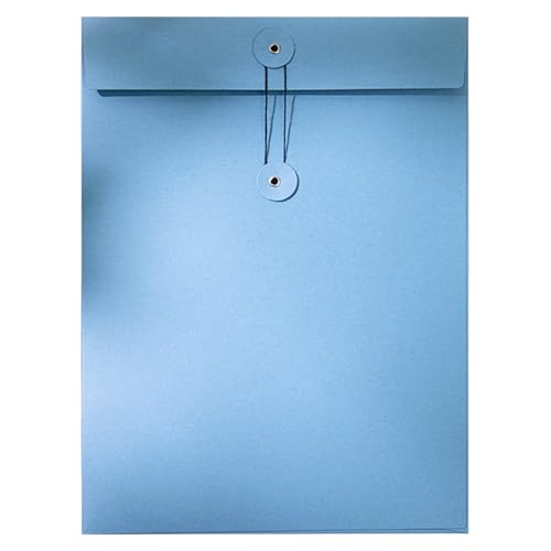 Plastikumschläge mit Fadenverschluss, dicke Rindsledermappen, wiederverwendbare transparente Umschläge und Organizer Büromaterial Und Zubehör in Rosé (A-Blue, One Size) von Generisch