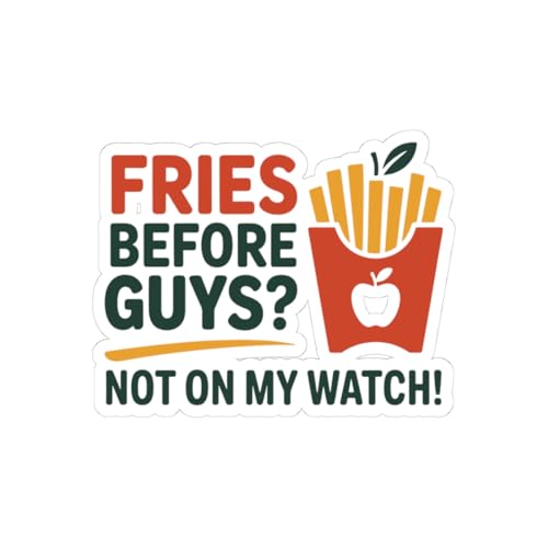 Playful Dietitian Aufkleber – Pommes Before Guys Vinyl-Aufkleber für registrierte Ernährungsberater, Ernährungswissenschaftler (10,2 x 10,2 cm) von Generisch