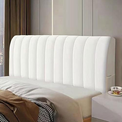 Plüsch-Samt-Bettbezug, dehnbar, staubdicht, für Schlafzimmer-Dekor, weicher Kristall-Polsterstoff, passend für 180 cm weiße Betten, elegante Ästhetik von Generisch