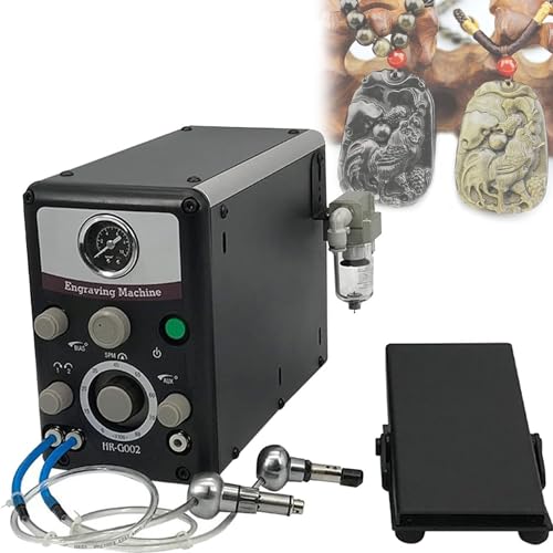 Pneumatische Graviermaschine, Doppelkopf-Schlaggraver, einstellbare Geschwindigkeit 400–800 U/min, für Schmuck, Handwerk und Schmiedeeisen Pneumatische Graviermaschine, Doppelkopf-Schlaggraver, einstellbare Geschwindigkeit 400–800 U/min, für Schmuck, Handwerk und Schmiedeeisen von Generisch
