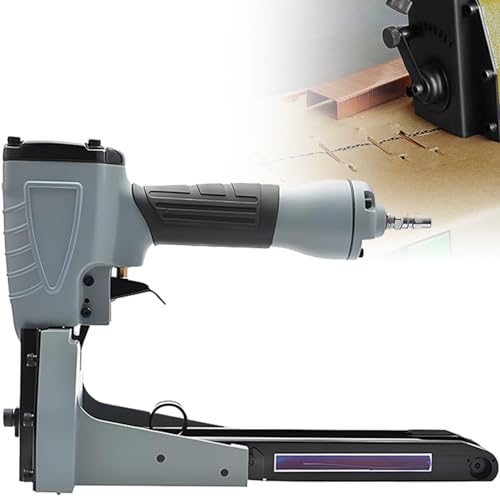 Pneumatische Heftpistole mit rutschfestem Griff, kompakt und tragbar zum Versiegeln von Boxen, passend für 15–18 mm Heftklammern von Generisch
