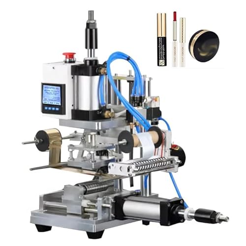 Pneumatische Heißfolien-Stempelmaschine, 500W Wärmepresse für Leder und Papier, inklusive Skala und Schieber für Präzision Pneumatische Heißfolien-Stempelmaschine, 500W Wärmepresse für Leder und Papier, inklusive Skala und Schieber für Präzision von Generisch
