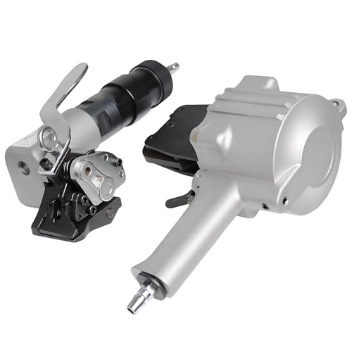 Pneumatische Stahl-Umreifungsmaschine für schwere Metallverpackungen mit Spanner und Schneider, tragbare Lösung für sichere Ballenumreifung Pneumatische Stahl-Umreifungsmaschine für schwere Metallverpackungen mit Spanner und Schneider, tragbare Lösung für sichere Ballenumreifung von Generisch