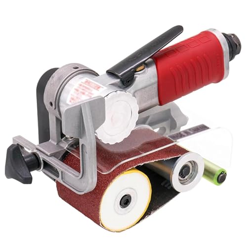 Pneumatischer Bandschleifer, 7000 U/min Drehzahl, einstellbarer Griffwinkel, geräuscharm, ideal für Holz, Eisen, Aluminium, Metall Pneumatischer Bandschleifer, 7000 U/min Drehzahl, einstellbarer Griffwinkel, geräuscharm, ideal für Holz, Eisen, Aluminium, Metall von Generisch