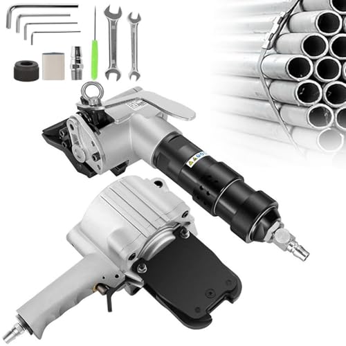 Pneumatisches Umreifungswerkzeug aus Stahl für sicheres Metallband, tragbare Verpackungslösung mit integriertem Spanner und Cutter Sealer für effiziente Bündelung von Generisch