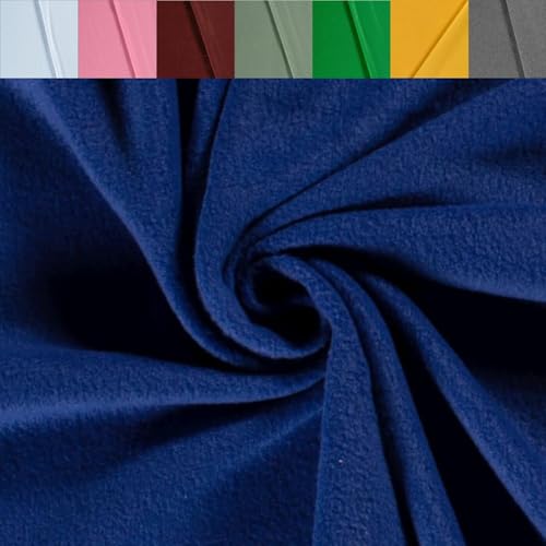Polarfleece Meterware antipilling - Fleecestoff weich/kuschelig - Kuschelfleece Uni - Polyesterfleece - Winterstoff - 50 x 150 cm, Farbe: 005 blau von Generisch